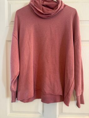 aerie Dusty Rose Cowl Neck Sweater